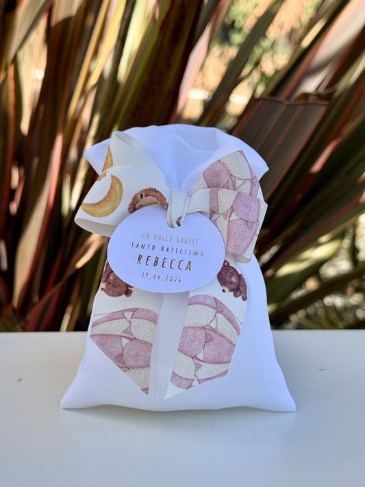 Sacchettino portaconfetti Sweet Animals (bimba)